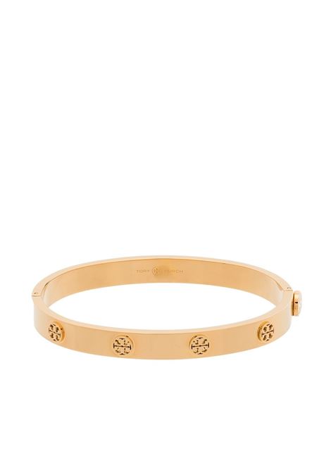 Gold Miller hinge stud bangle - women